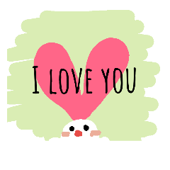 happy cute pink Rabbit