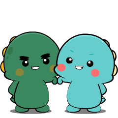 Grumpy dino 5 (ID) : Animated Stickers