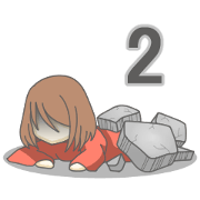 Stickers of a cute girl A-2