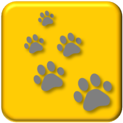 Dog footprinted sticker