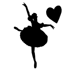 Ballerina greetings B&W