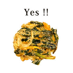 野菜かき揚げ　天ぷら　と　英語　English