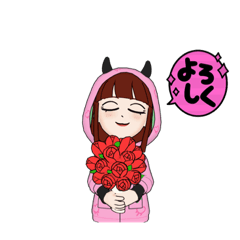 Can be used every day -Pink hoodie girl-