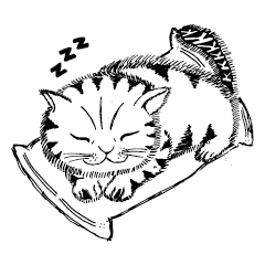 Cute healing Zentangle style na pusa-2