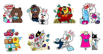 LINE Characters: Shopping Girls