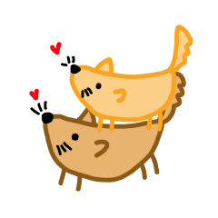 ラブラブな2匹 Line スタンプ Line Store ラブラブな2匹 Line スタンプ Line Store