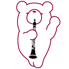 The bear."UGOKUMA" He plays a clarinet.2