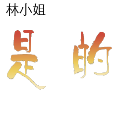 林先生小姐姓氏名字專屬大字姓名貼107