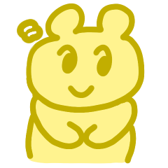 Yellow bear honorific stickers