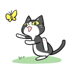 A cat sticker tuxedo