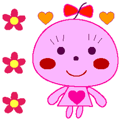 very cute pink girl