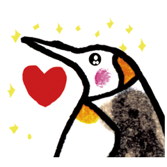 King penguin and stars