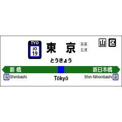 Station Name Label Of Yokosuka Sobu