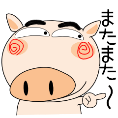 Cute pig with thick eyebrows 3rd