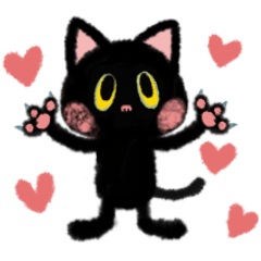 cat stamp black