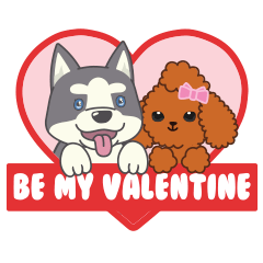 Playful Husky Valentine - Mini Pack 2