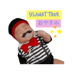 funny baby foto with Japan &Indonesia