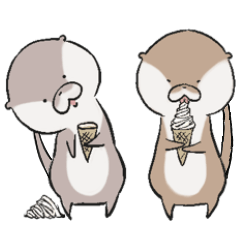 Malu and Liku  Twins otter mini