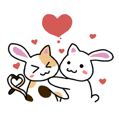 Bunny cat and Kitty hare