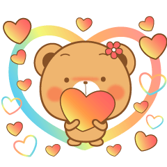lovely heart bear