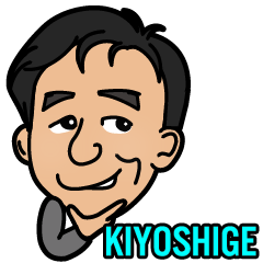Caricature stamp with name Kiyoshige