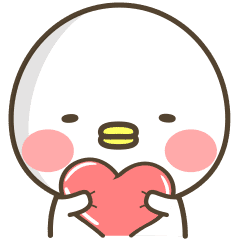 White Round Bird Line Stickers Line Store