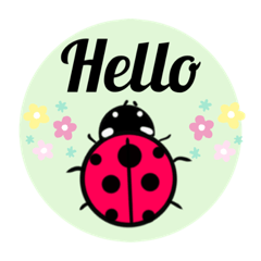 Ladybugs and four-leaf clover stickers 2