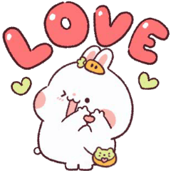 Rabbit love 55 – LINE stickers | LINE STORE
