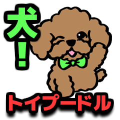 dog! Sticker toy poodle