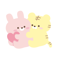 Fluffy couple (tiger, rabbit)