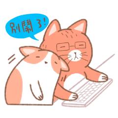 Corgi and Cat : Work from Home