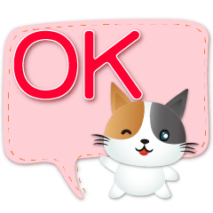 Practical daily dialog-cute Calico cat