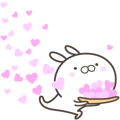 The bunny stickers full of love