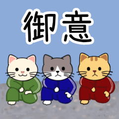 Three cheerful cats part3 (tracksuit)