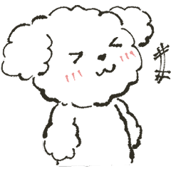 Poodle-tribute to LINE's stickers