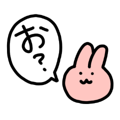 Rabbit and cat -Expressionless face-