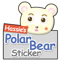 hassie's polar bear sticker