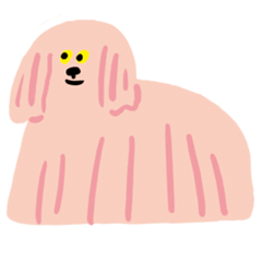 Pink ordinary dog