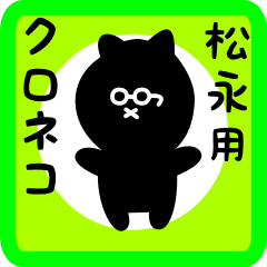 black cat sticker for matsunaga