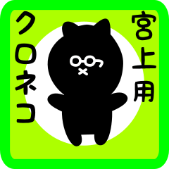 black cat sticker for miyaue