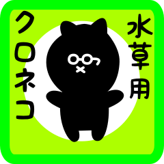 black cat sticker for mizukusa