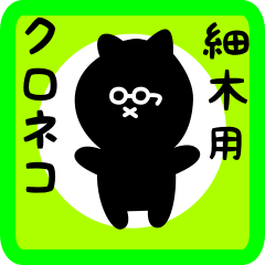 black cat sticker for hosoki