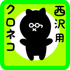 black cat sticker for nishizawa