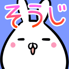 Souji usagi namae Sticker