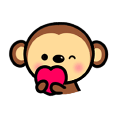 Move! Cute monkey
