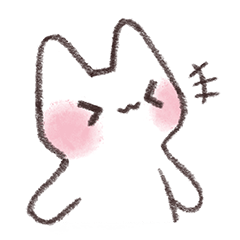 White bubble cat Baiyu - Classic Sticker