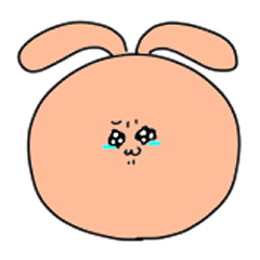 Umeboshi-faced rabbit