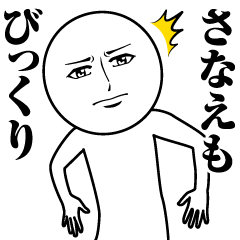 Name Sticker Serious Sanae