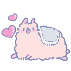 Fluffy chubby alpaca