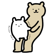 Bear and hamster sticker